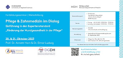 2. Workshop "Pflege & Zahnmedizin im Dialog" Veranstaltungsflyer Veranstaltungsflyer