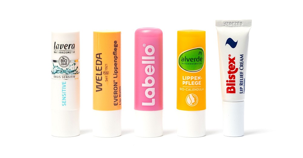 Auswahl an Lippenpflegemittel