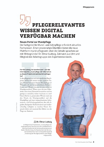 Öffentlichkeitsarbeit Pflegerelevantes Wissen digital verfügbar machen