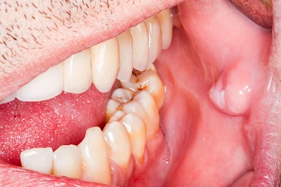 Beispiele: Schwellung ohne Eiter (kugelförmig)