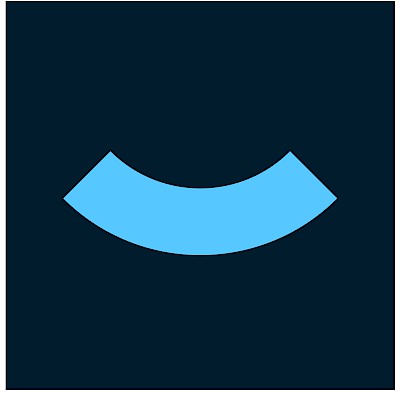 Presse Icon blau auf dunkelblauem Hintergrund (.jpg)