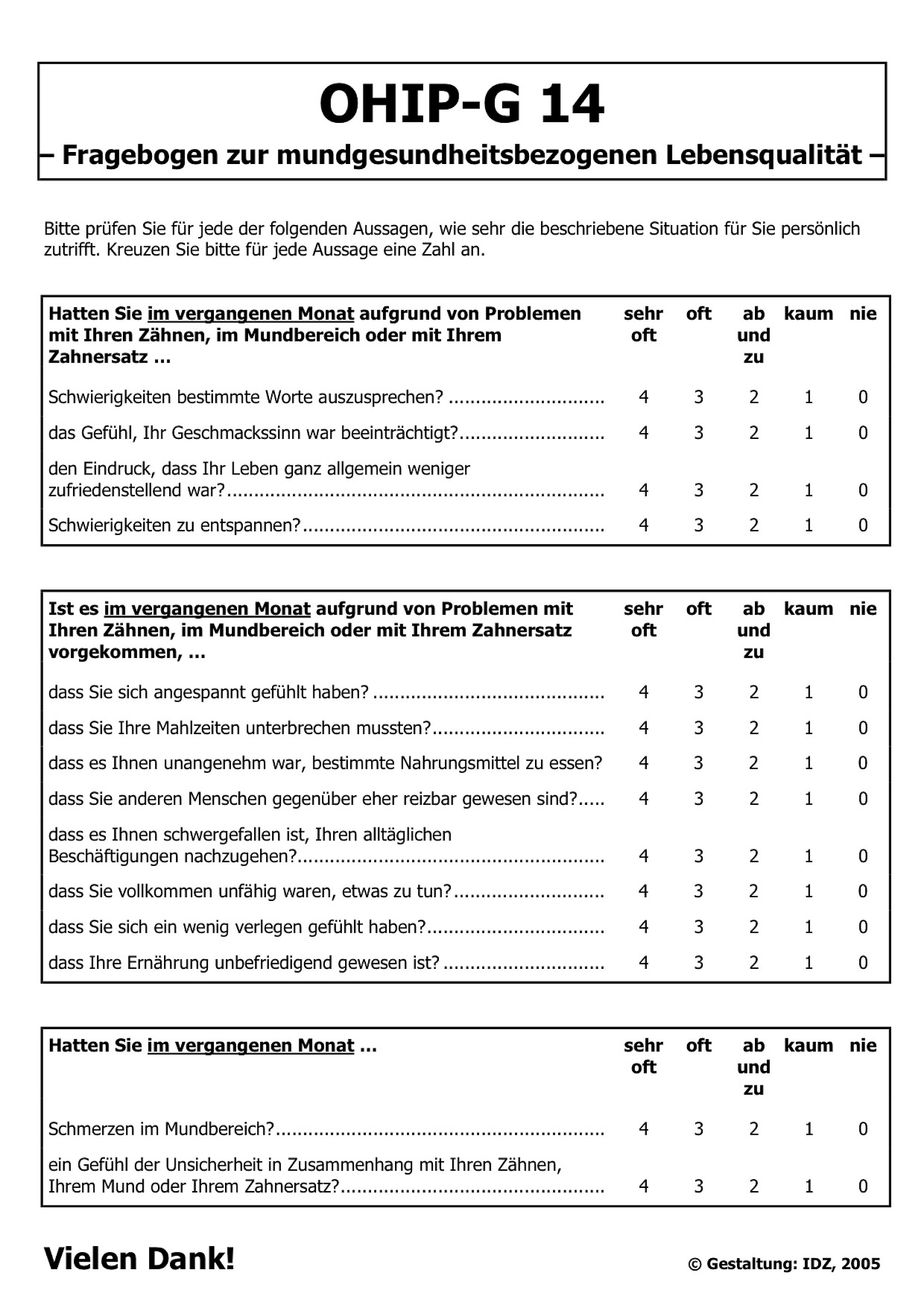 Mundpflege Einsch Tzung Assessment